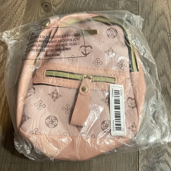 Mini Printed Backpack Purse, Women's Convertible Crossbody Bag - Picture 3 of 4